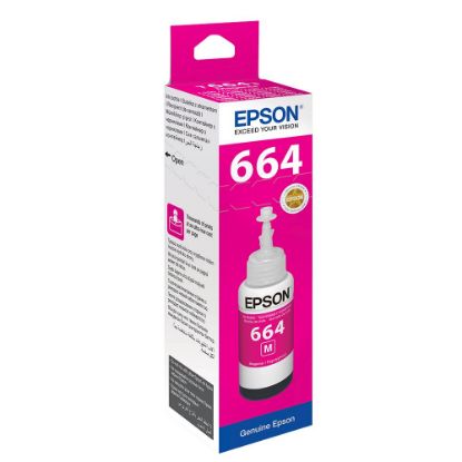 Epson T6643 Magenta Kırmızı Şişe Mürekkep T66434A resmi