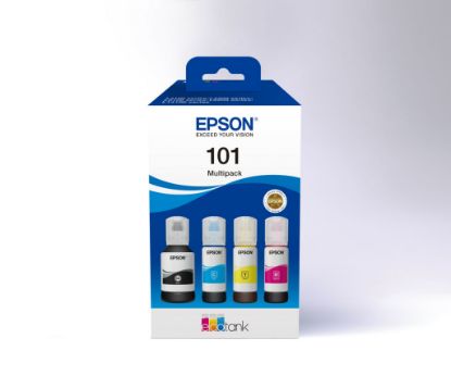 Epson 101 Cyan/Magenta/Yellow/Black Mavi/Kırmızı/Sarı/Siyah T03V6 4lü Multipack Kartuş resmi