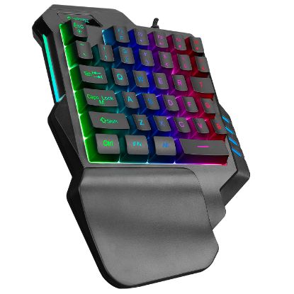 Everest KB-R177 SALVO Siyah USB Led Işıklı Q 35 Tuşlu Multimedya Mini Gaming Oyuncu Klavyes resmi