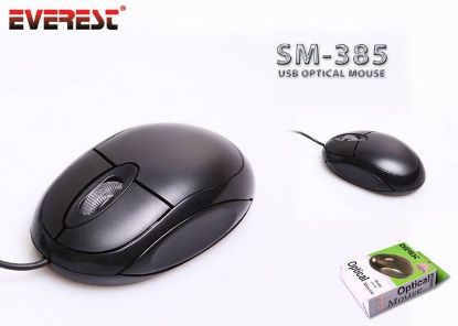 Everest SM-385 Siyah Usb Kablolu Optik 800 Dpı 3 Buton Mouse resmi