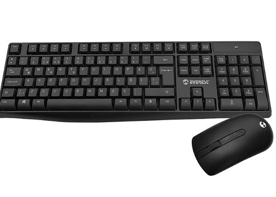 Everest KM-7500 Siyah Kablosuz Q Multimedia Klavye + Mouse Set resmi