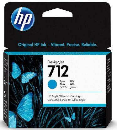 HP 712 Cyan Mavi 29ML Plotter Kartuşu 3ED67A resmi