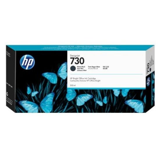 HP 730 Matte Black Mat Siyah 300 Ml Plotter Kartuşu P2V71A resmi