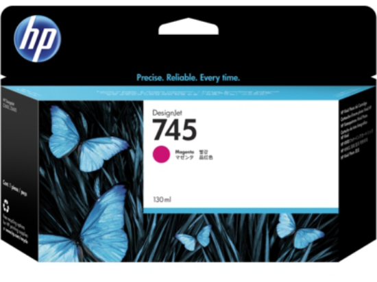 HP 745 Magenta Kırmızı 130ML Plotter Kartuşu F9J95A resmi