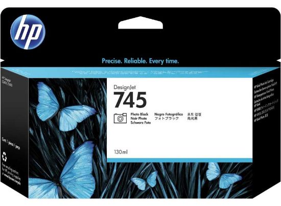 HP 745 Photo Black Fotoğraf Siyah 130ML Plotter Kartuşu F9J98A resmi