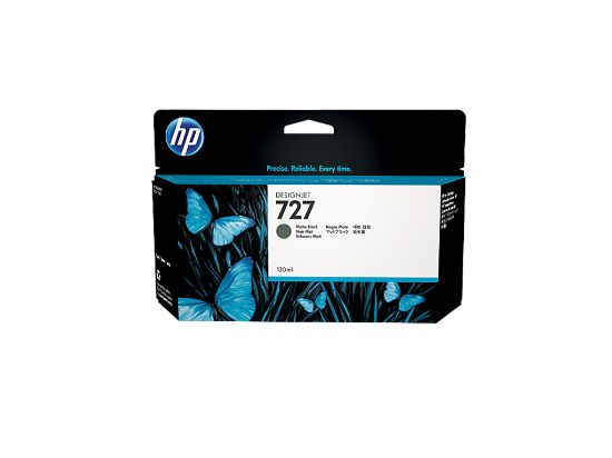 HP 727 Matte Black Mat Siyah 130ML Plotter Kartuşu B3P22A resmi