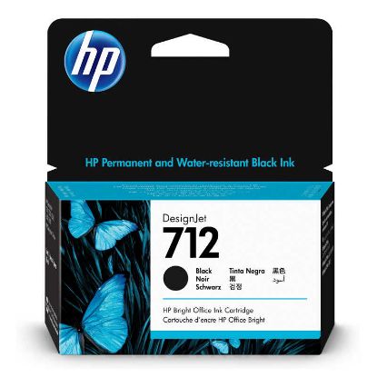 HP 712 Black Siyah 38ML Plotter Kartuşu 3ED70A resmi