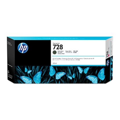HP 728 Matte Black Mat Siyah 300ML Plotter Kartuşu F9J68A resmi