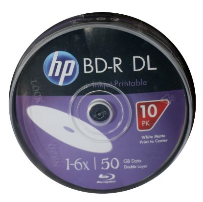 Hp Blu-Ray Bd-R 6X 50Gb 10Lu Cake Box Prıntable Baskı Yapılabilir Blu-Ray Dvd resmi