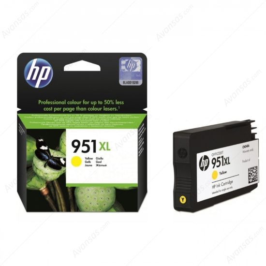 HP 951XL Yellow Sarı Yüksek Kapasite Kartuş CN048AE resmi
