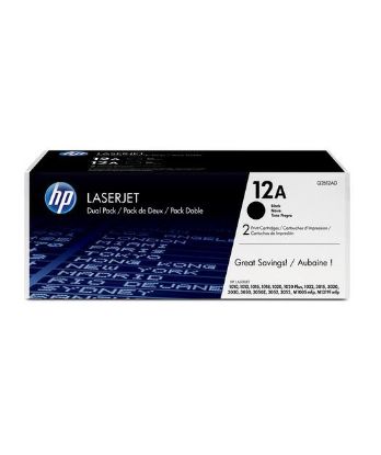 HP 12AD Black Siyah 2.000 Sayfa Çiftli Toner Q2612AF resmi