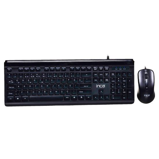 Inca Imk-377 Wired Slim Chocolate Dizayn Q Klavye& Mouse Set resmi