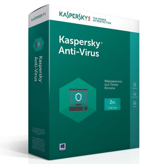 Kaspersky Antıvırus Türkçe 2 Kullanıcı 1 Yıl Box resmi