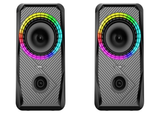 Mikado MD-S26 JOY 2.0 Multimedia 3W*2 Siyah USB RGB Işıklı Gaming Speaker resmi