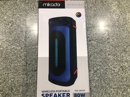 Mikado MD-287KP 80W Mikrofonlu 12V 7.5Ah RGb Işıklı USb/Tf/FM/BT/TWS Toplantı Anfisi resmi