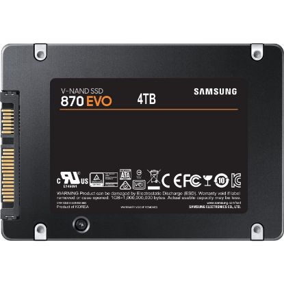 Samsung 4TB 870 Evo 560MB-530MB/s Sata 2.5" SSD (MZ-77E4T0BW) resmi