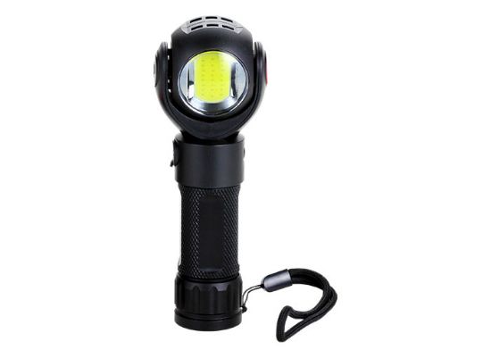 S-link SL-F860 3W Cob+3W Led Pilli Dönebilen Çift Başlıklı Manyatik Tutuculu El Feneri resmi