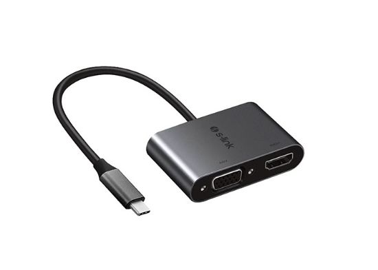 S-link Swapp SW-U516 4K@30Hz TypeC to HDMI + VGA Adaptör resmi