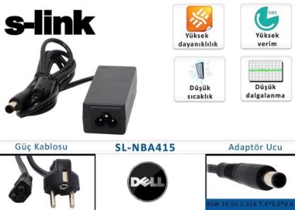 S-link sl-nba415 45w 19.5v 2.31a 7.4*5.0*0.6 Dell Notebook Adaptörü resmi