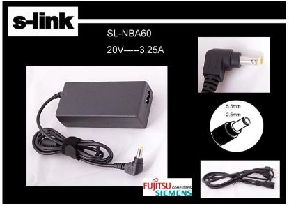 S-link SL-NBA60 20v 3.25a 5.5-2.5 Notebook Adaptörü resmi