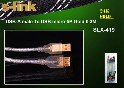 S-link SLX-419 0.30mt Micro 5p Kamera Kablosu resmi