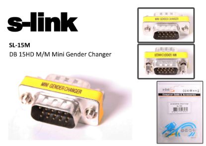 S-link sl-15m Vga erkek-erkek 15pin Dönüştürücü resmi