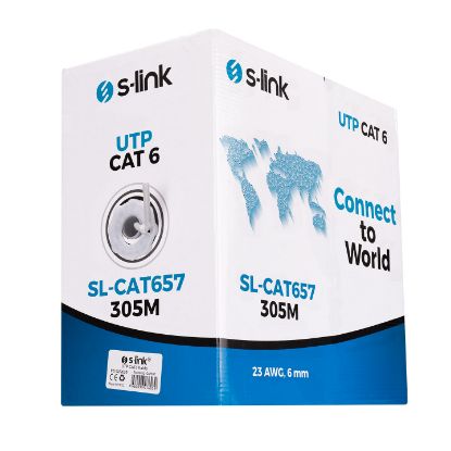 S-link SL-CAT657 305mt 23AWG Utp CAT6 Kablo resmi