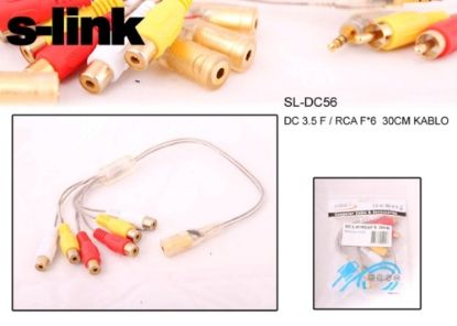 S-link SL-DC56 3.5mm Stereo 6lı Ses Çoklayıcı resmi