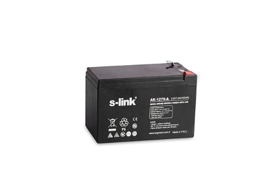 S-link AK-1270-a12v 7ah Bakımsız Kuru Akü resmi