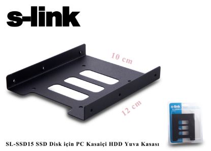 S-link SL-SSD15 Ssd Disk İçin Pc Kasa içi Hdd Yuva Kasası 2,5"-3,5" resmi
