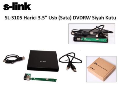 S-link SL-S105 Usb 2.0 Sata Notebook dvd-rw Kutusu resmi