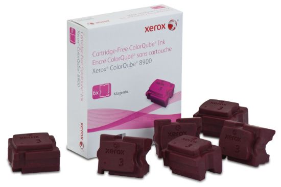 Xerox 108R01023 ColorQube 8900 Genuine Solid Ink Magenta Kırmızı 6 Stick resmi