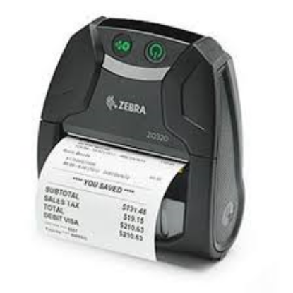 Zebra ZQ320 Mobil Etiket ve Fiş Yazıcı Bluetooth 3" 203 Dpı IP54. (iMZ320 Yerine) Şarj Kablosu Dahil resmi
