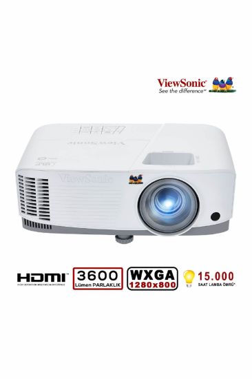 Viewsonic PA503W 3800 Ansilümen 1280x800 WXGA 3D DLP Projeksiyon Cihazı resmi