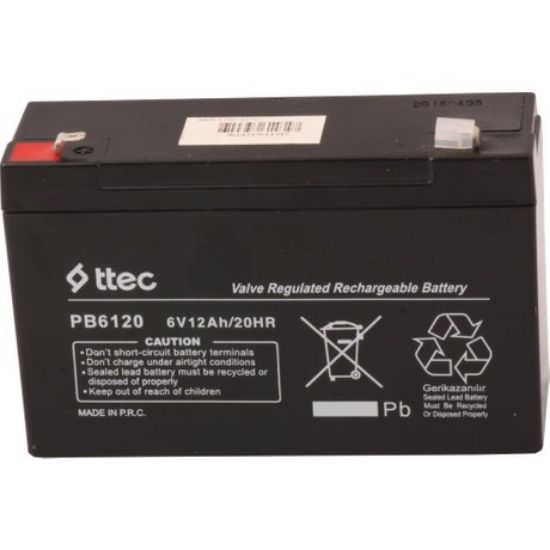 Ttec 6V 12AH Bakımsız Kuru Akü resmi
