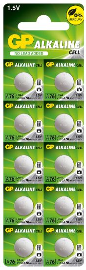 GP GPA76-2C10 LR44 AG13 Alkalin Düğme Pil 10'lu Paket  resmi