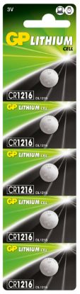 Gp CR1216-C5 3V Lityum Düğme Pil 5'li Paket resmi
