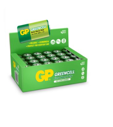 GP Greencel R14 Orta Boy Çinko Pil 24'lü Paket GP14G-2S2 resmi