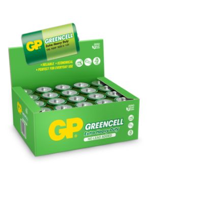 GP Greencel R20 Kalın D Boy Çinko Pil 20'li Paket GP13-2S2 resmi