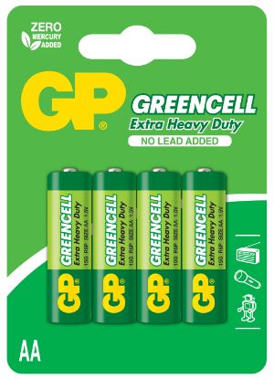 GP Greencel R6 AA Boy Çinko Kalem Pil 4'lü Paket GP15G-U4 resmi