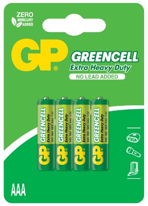 GP Greencel R03 AAA Boy İnce Çinko Kalem Pil 4'lü Paket GP24G-U4 resmi