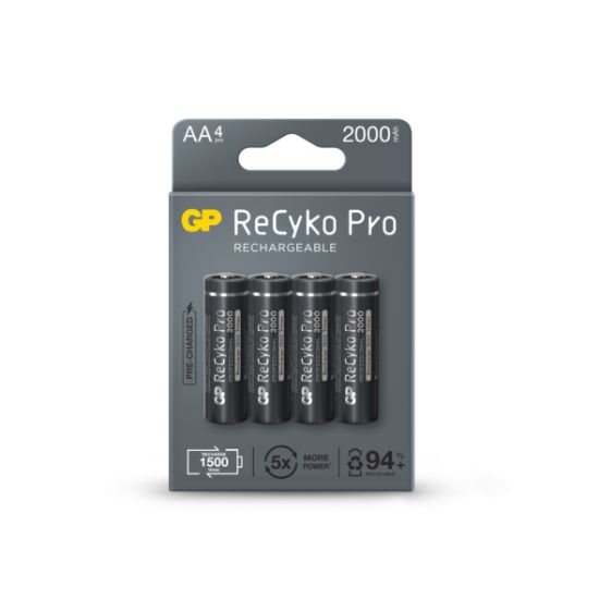 GP AA 2100 mAh Şarjlı Kalem Pil 4'lü Paket ReCyko Pro GP210AAHCBEM-2GB4 resmi