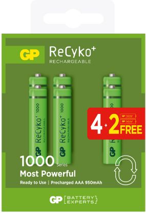 GP AAA 950 mAh Şarjlı İnce Kalem Pil 4+2'li Paket GP100AAAHCE4-2BB resmi