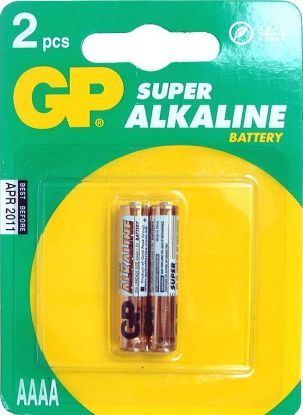 GP AAAA 25A Alkalin İncenin İncesi Pil 2'li Paket GP25A-U2 resmi