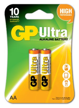 Gp LR6 AA Boy Ultra Alkalin Kalem Pil 2'li Paket GP15AU-U2 resmi