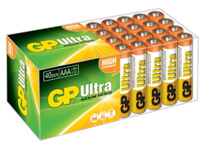 Gp LR03 AAA Boy Ultra Alkalin İnce Kalem Pil 40'lı Paket GP24AUT-2B40 resmi