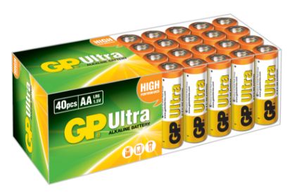 Gp LR6 AA Boy Ultra Alkalin Kalem Pil 40'lı Paket GP15AU-2B40 resmi