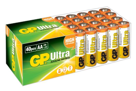 GP G-Tech LR6 AA Boy Ultra Alkalin Kalem Pil 40'lı Paket GP15AU-2B40 resmi