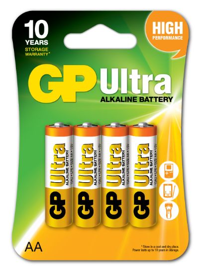 GP G-Tech LR6 AA Boy Ultra Alkalin Kalem Pil 4'lü Paket GP15AU-U4 resmi