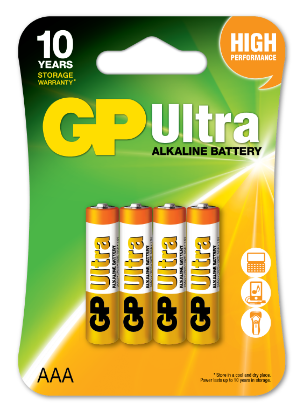 Gp LR03 AAA Boy Ultra Alkalin İnce Kalem Pil 4'lü Paket GP24AUMB-U4 resmi
